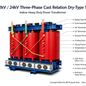 500 kVA Forced Air Cooled (AF) Three-Phase Dry Transformer